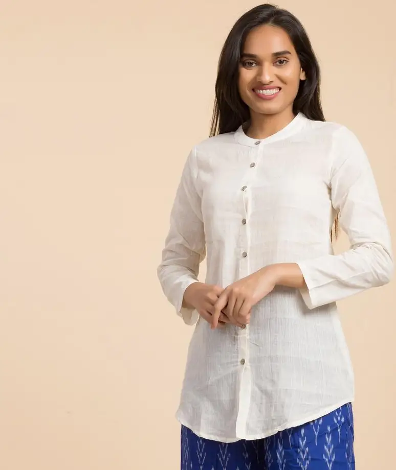 White Short Kurta Female